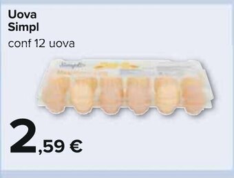 Carrefour Uova Simpl conf 12 uova offerta