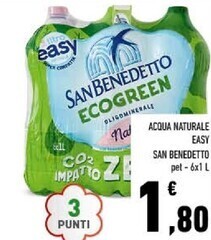 Conad San benedetto acqua naturale easy offerta