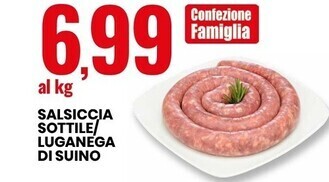 Eurospin Salsiccia sottile/luganega di suino offerta