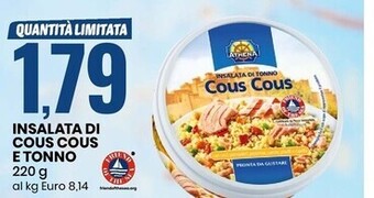 Eurospin Athena insalata di cous cous e tonno offerta