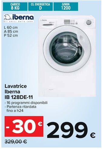 Carrefour Lavatrice Iberna IB 128DE-11 offerta