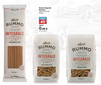 Carrefour Pasta integrale Rummo 500 g offerta