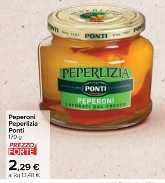Carrefour Peperoni Peperlizia Ponti 170 g offerta