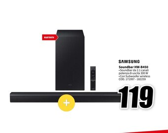 MediaWorld SAMSUNG Soundbar HW-B450 offerta