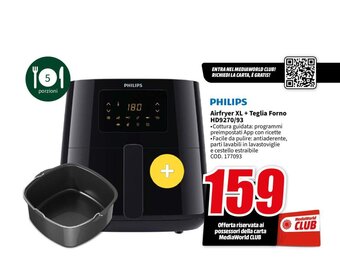 MediaWorld PHILIPS Airfryer XL + Teglia Forno HD9270/93 offerta