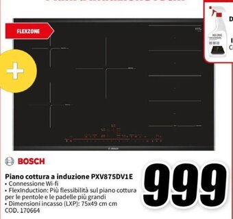 MediaWorld BOSCH Piano cottura a induzione PXV875DV1E offerta