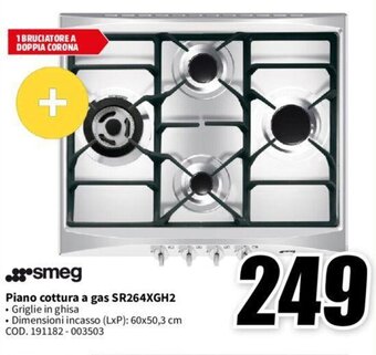 smeg Piano cottura a gas SR264XGH2