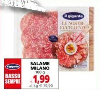Il Gigante SALAME MILANO 100 g offerta