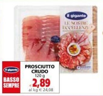 Il Gigante PROSCIUTTO CRUDO 120 g offerta