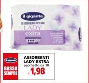 Il Gigante ASSORBENTI LADY EXTRA pacchetto da 10 offerta
