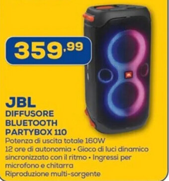 JBL DIFFUSORE BLUETOOTH PARTYBOX 110