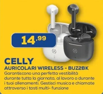 Euronics CELLY AURICOLARI WIRELESS - BUZ2BK offerta