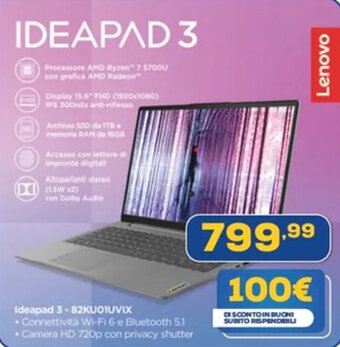 Euronics Lenovo IDEAPAD 3 offerta