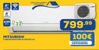 Euronics MITSUBISHI CONDIZIONATORE 12.000 BTU/H offerta