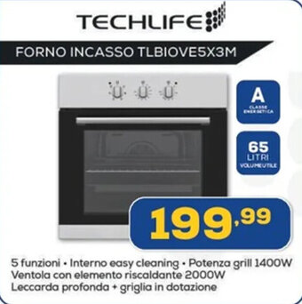 Euronics TECHLIFE FORNO INCASSO TLBIOVE5X3M offerta