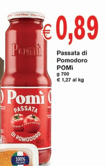 Supermercato Coal Passata di Pomodoro POMÌ g 700 offerta