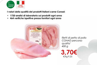 Conad City filetti di petto di pollo CONAD percorso qualita' 400 g offerta