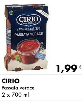 Iper Tosano CIRIO Passata verace 2 x 700 ml offerta