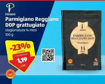 ALDI Primis Parmigiano Reggiano DOP Grattugiato offerta