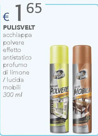 Acqua & Sapone PULISVELT acchiappa polvere effetto antistatico profumo di limone / lucida mobili 300 ml offerta