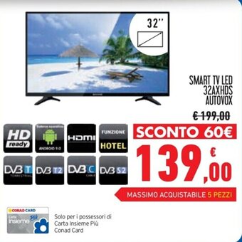 Conad SMART TV LED 32AXHDS AUTOVOX offerta