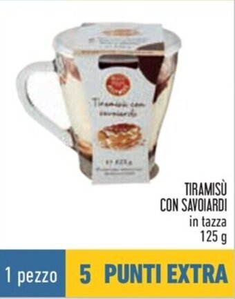 Conad TIRAMISÙ CON SAVOIARDI in tazza 125 g offerta
