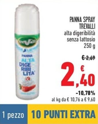 Conad PANNA SPRAY TREVALLI alta digeribilità senza lattosio 250 g offerta