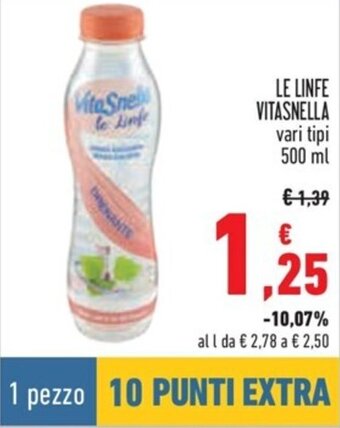 Conad LE LINFE VITASNELLA vari tipi 500 ml offerta