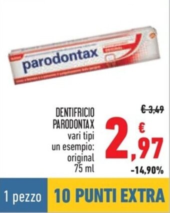Conad DENTIFRICIO PARODONTAX vari tipi 75 ml offerta