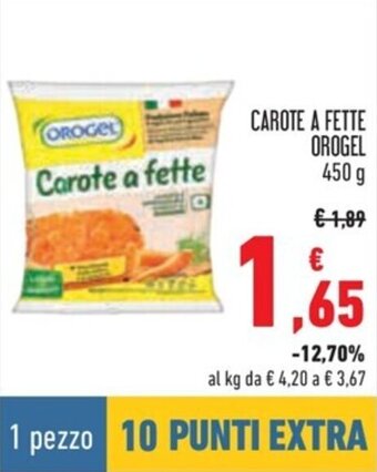 Conad CAROTE A FETTE OROGEL 450 g offerta