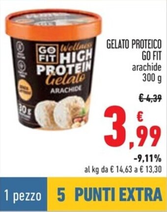 Conad GELATO PROTEICO GO FIT arachide 300 g offerta
