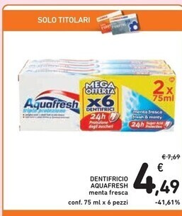 Spazio Conad Aquafresh dentifricio offerta