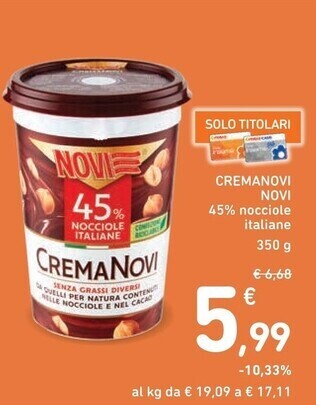 Spazio Conad Novi crema offerta