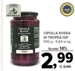 Todis L'arte delle specialità cipolla rossa di tropea igp offerta