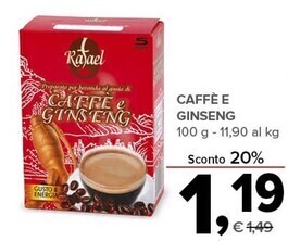 Todis Rafael caffe e ginseng offerta