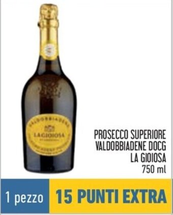 Conad PROSECCO SUPERIORE VALDOBBIADENE DOCG LA GIOIOSA 750 ml offerta