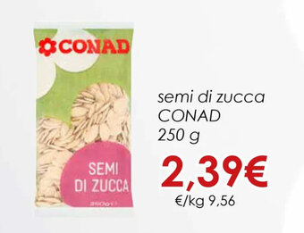 Conad City semi di zucca CONAD 250 g offerta