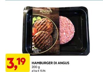 DPiù Hamburger di angus offerta