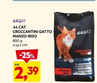 DPiù 44 cat croccantini gatto manzo-riso offerta