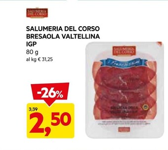 DPiù Salumeria del corso bresaola valtellina igp offerta