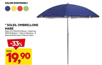 DPiù Soleil ombrellone mare offerta
