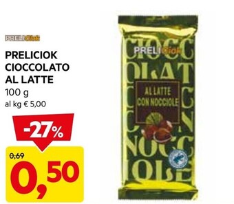 DPiù Preliciok - cioccolato al latte offerta