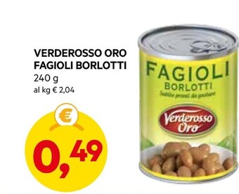 DPiù Verderosso oro fagioli borlotti offerta