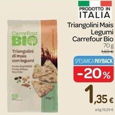 Carrefour Express Carrefour bio - triangolini mais legumi offerta
