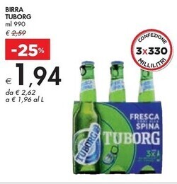 Bennet Tuborg birra offerta
