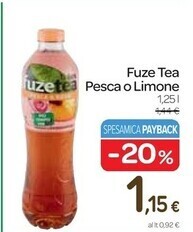 Carrefour Express Fuze tea pesca o limone offerta