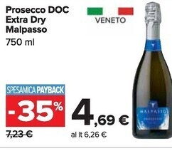 Carrefour Market Malpasso prosecco doc extra dry offerta