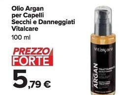 Carrefour Market Vitalcare olio argan per capelli secchi e danneggiati offerta