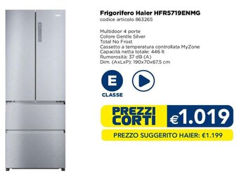 Esselunga Frigorifero Haier HFR5719ENMG codice articolo 863265 offerta