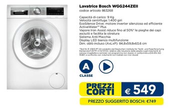 Esselunga Lavatrice Bosch WGG244ZEII offerta